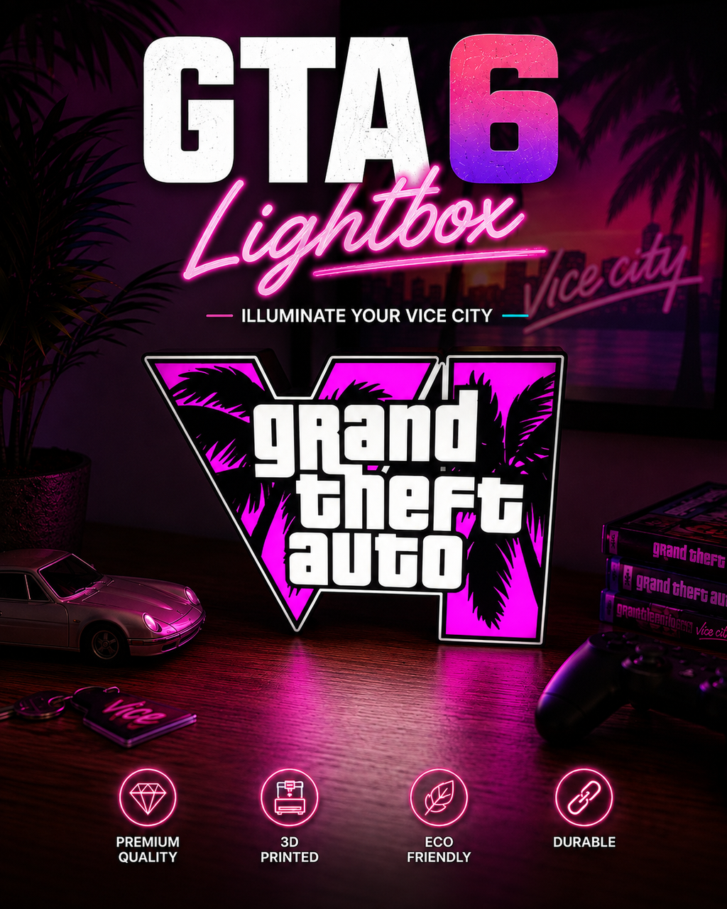 GTA 6 Inspired LED Lightbox