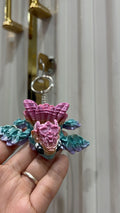Orchid Turtle Keychain