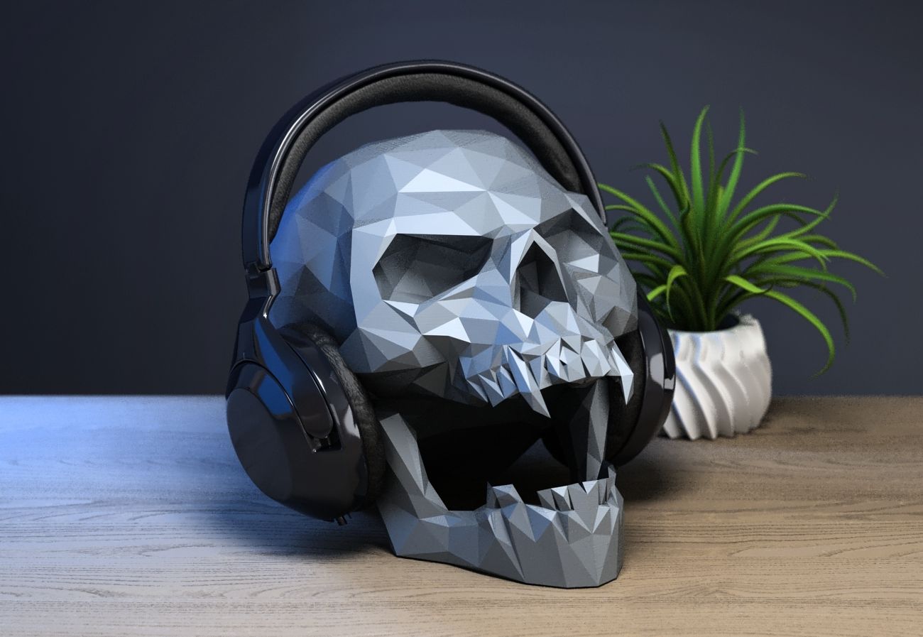 Scream Wide Skull Headphone Stand