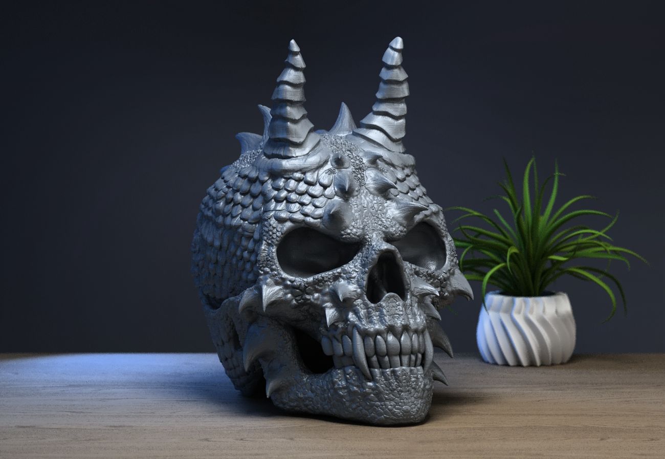 Skull Dragon Headphone Stand